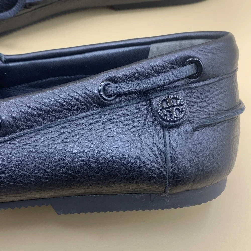 Tory Burch Mini Chelsea Boat Shoe Signature Logo Loafers - Women's Size 10.5